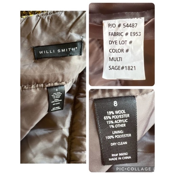 Beautiful Tweed like wool blend Women’s Willi Smith lined Skirt Size 8 - Picture 8 of 14